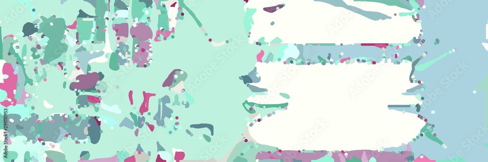 abstract modern art background with shapes and light gray, pale turquoise and mulberry  colors