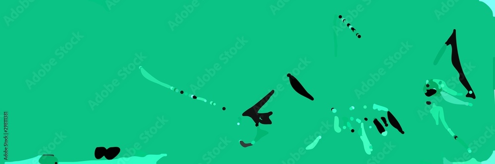 Fototapeta premium abstract modern art background with light sea green, black and turquoise colors