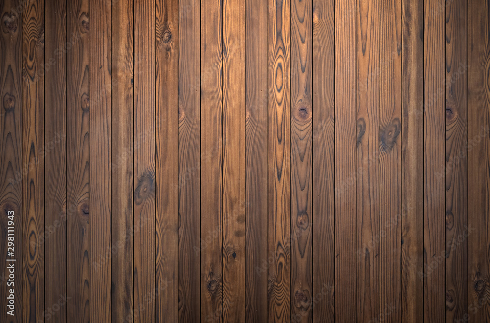 Background of brown wood texture - obrazy, fototapety, plakaty 