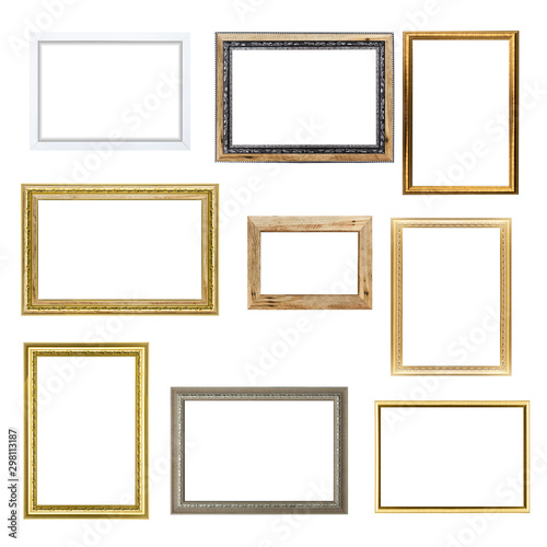 Set of Frame isolated on white background.Vintage concept.