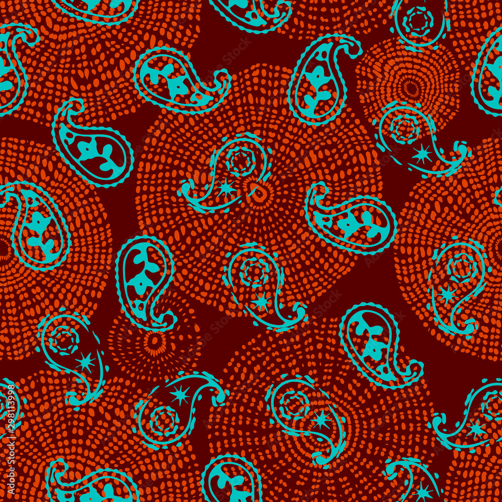 Naklejka premium Vector mosaic art pattern. Curved mosaic image