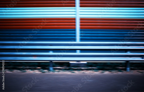 Speed limiter on the highway abstract background