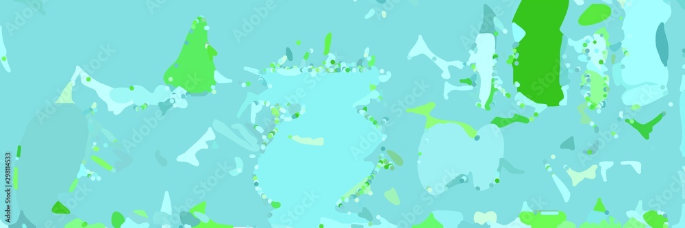 abstract modern art background with shapes and sky blue, lime green and pale turquoise colors abstract modern art background with shapes and sky blue, lime green and pale turquoise colors