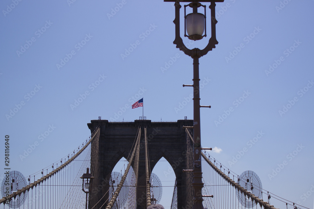 Fototapeta premium Bridge new york sky architecture