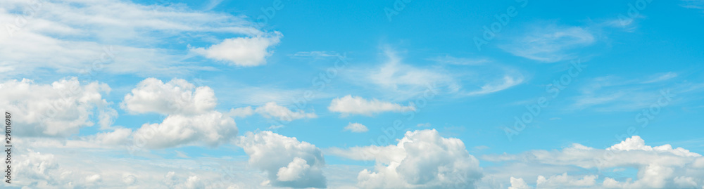 Panorama Blue sky and clouds in the weather day outdoor nature environment abstract background Panorama Blue sky and clouds in the weather day outdoor nature environment abstract background