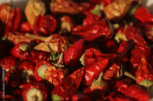 Quadro su tela some like it hot: growing colourful peppers, harvested peppers