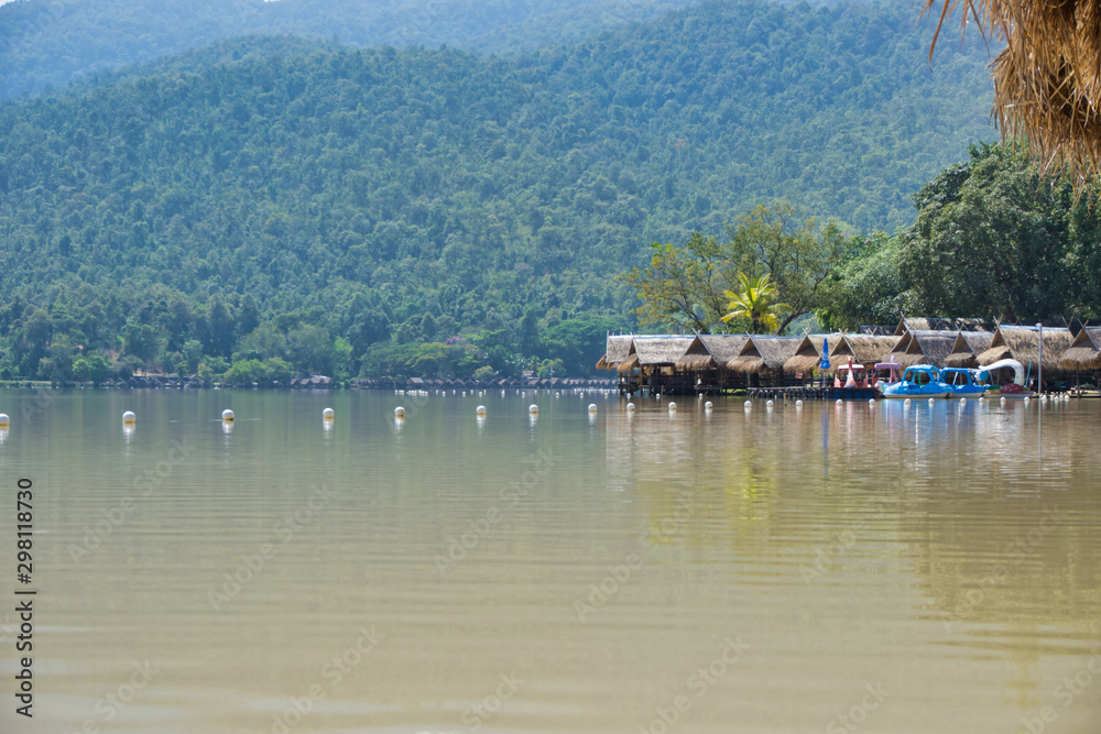 Huay Tung Tao Lake is one of the most popular for tourist destination in Chiang Mai.