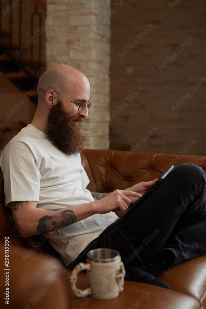 Young relaxing at home. Young relaxing at home.