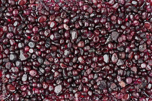 Garnet stone texture background photo