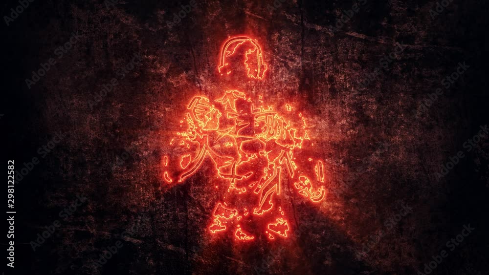 Fire Fighter Boxer Intro Logo with Reveal Effect Background