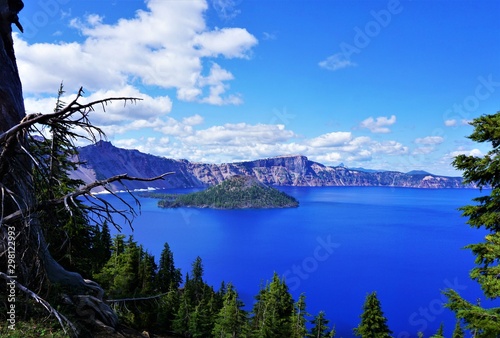 Deep Blue Lake in the Mountains Crater Lake National Park Oregon USA © Patricia