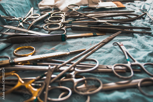 Surgical tools after operation