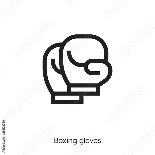 boxing gloves icon. boxing gloves vector symbol. Linear style sign for mobile concept and web design. dolmen symbol illustration. Pixel vector graphics - Vector	
