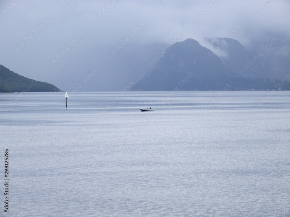 fogs obscure the Norwegian mountains fogs obscure the Norwegian mountains