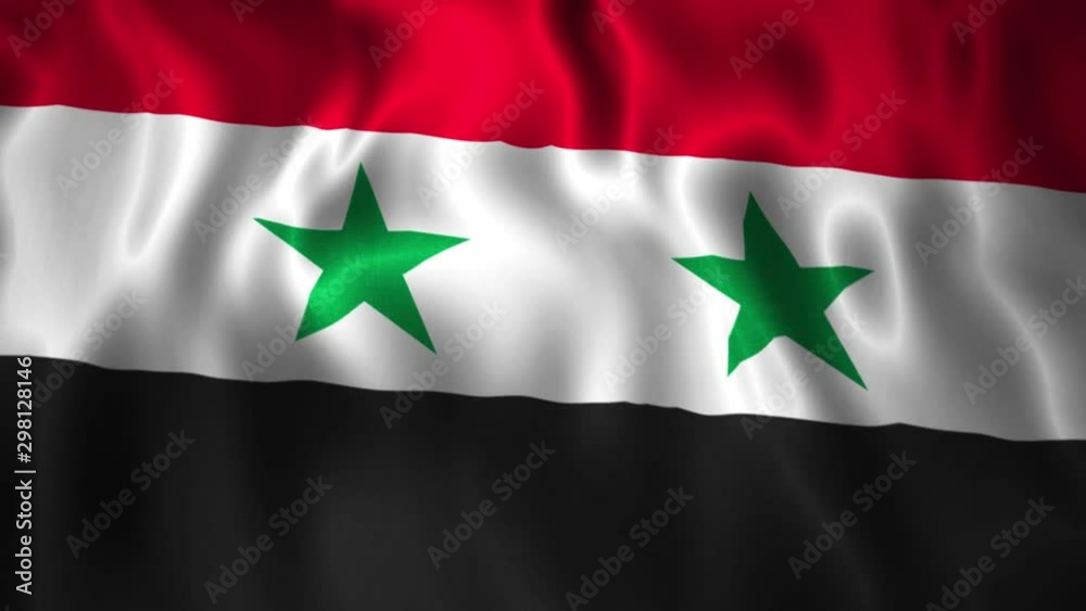 Full HD animation waving International flag Syria. Full HD animation waving International flag Syria.