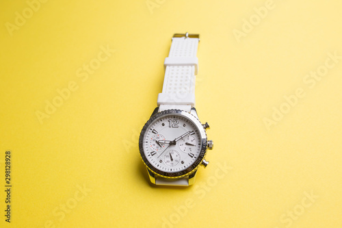 black watch on a yellow background