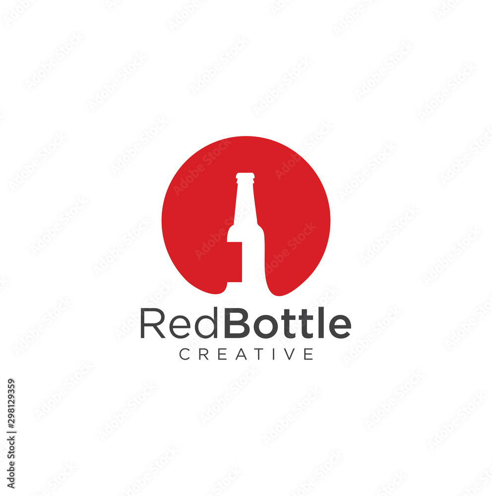 Wine bottle logo wine house red label . Beer Delivery Logo Design Template Vector Wine bottle logo wine house red label . Beer Delivery Logo Design Template Vector