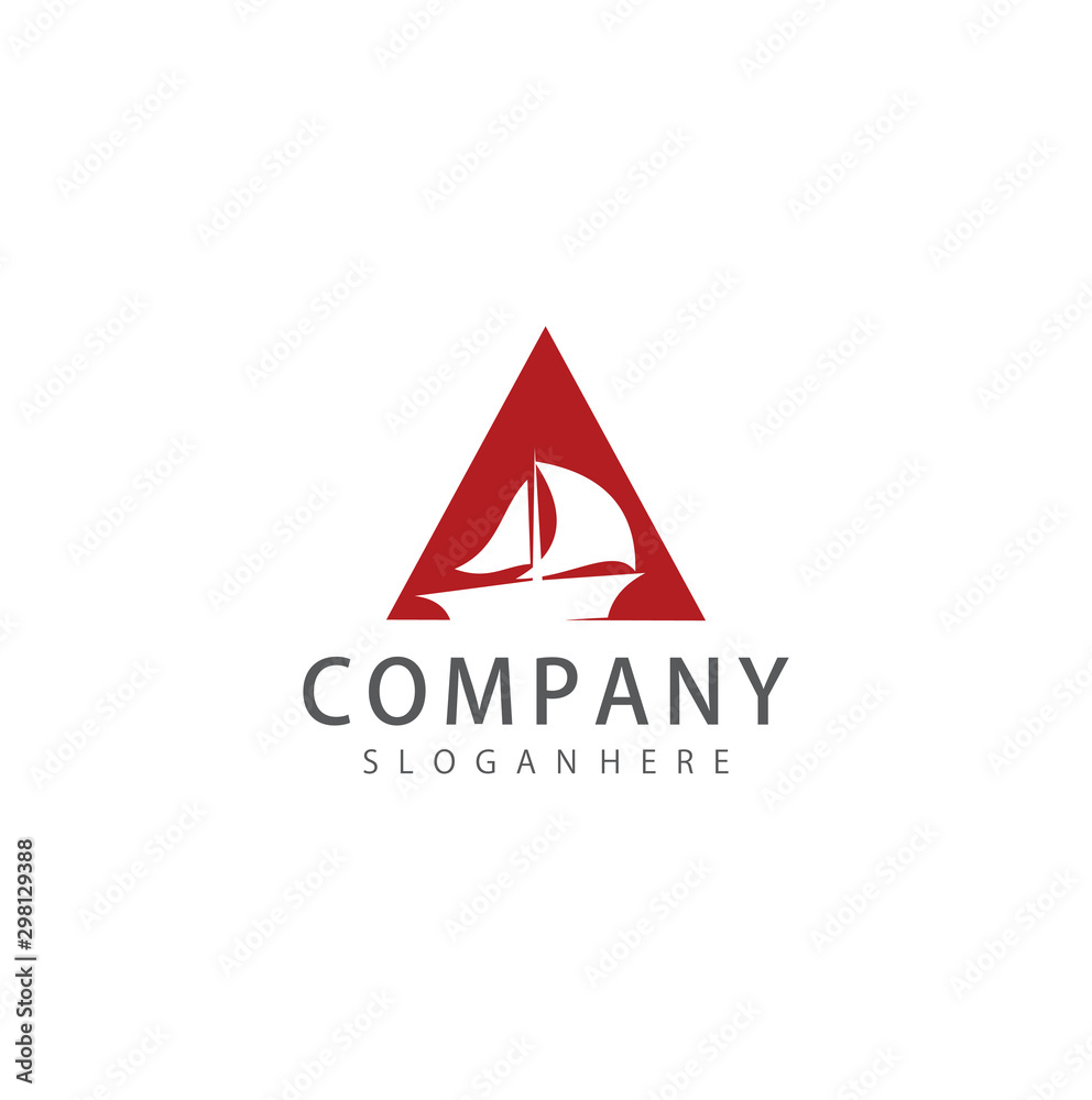Abstract Triangle Sailing Ship Logo Design . Triangle boat Logo Design Template Abstract Triangle Sailing Ship Logo Design . Triangle boat Logo Design Template