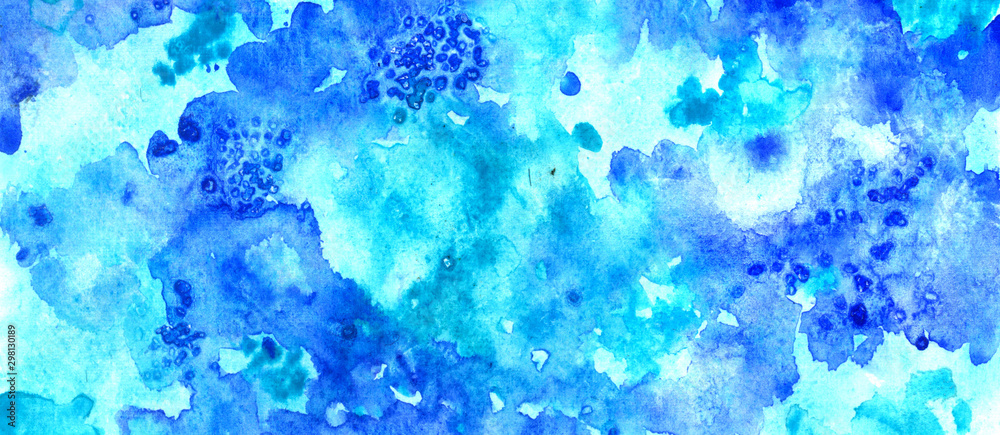 watercolor blue background with gradient