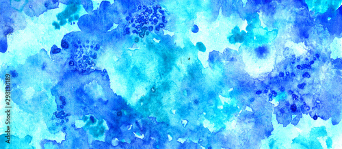 watercolor blue background with gradient