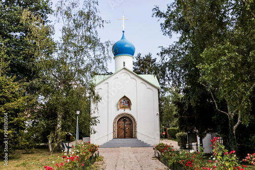 Church of the Assumption of the Blessed Virgin Mary in the Russian Orthodox Cemetery in Sainte-Genevieve-des-Bois, France photo