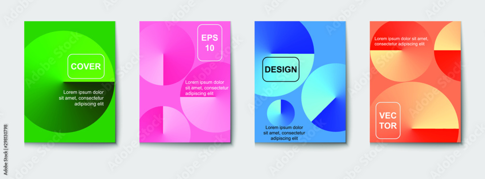 colored round gradient in minimal cover design