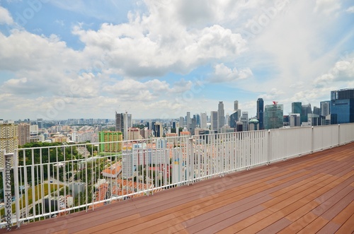 Aerial view of Singapore city