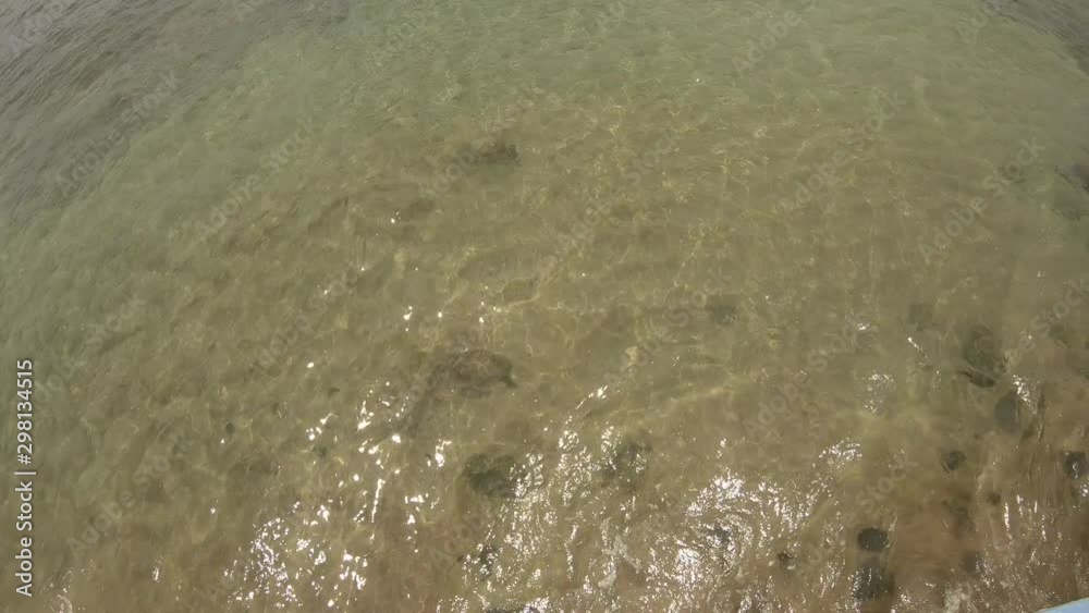 Looking Down Wide Angle View of Clear Water Along Lahaina Shoreline Looking Down Wide Angle View of Clear Water Along Lahaina Shoreline