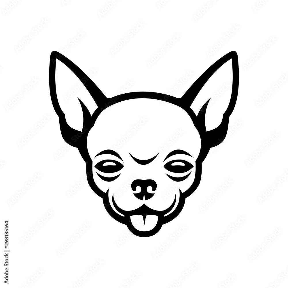 Chihuahua face - isolated vector illustration Chihuahua face - isolated vector illustration