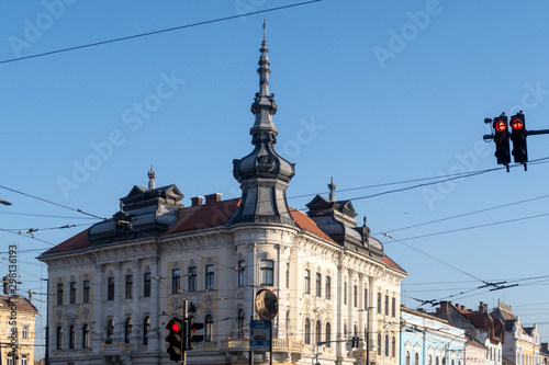 Cluj Napoca, Romania - 22 Oct, 2019: Babos Palace in Cluj-Napoca, Romania photo