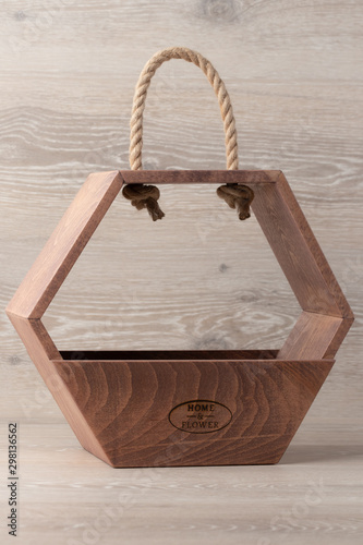 Basket with rope handle photo