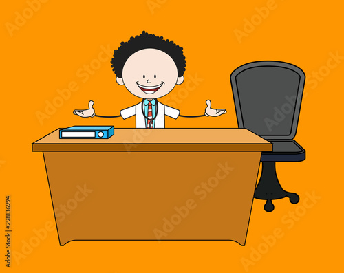 Cartoon Doctor - Talking with Hand Gesture