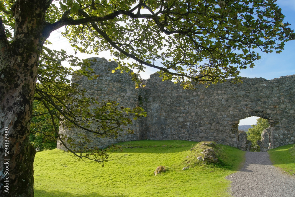 the ruins of the Old Inverlochy castle in Fort William the ruins of the Old Inverlochy castle in Fort William