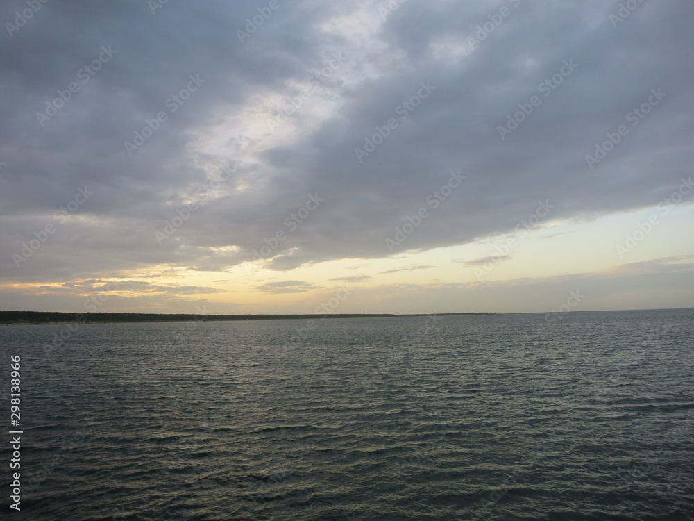 sunset over the sea