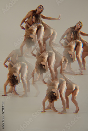 Girls performing psychedelic dance