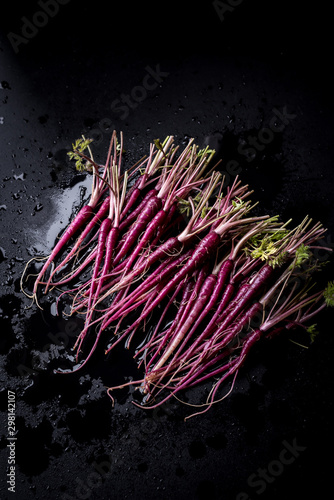 Purple mini carrots photo