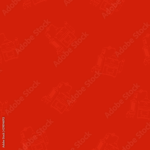 Seamless pattern with vintage distillation apparatus