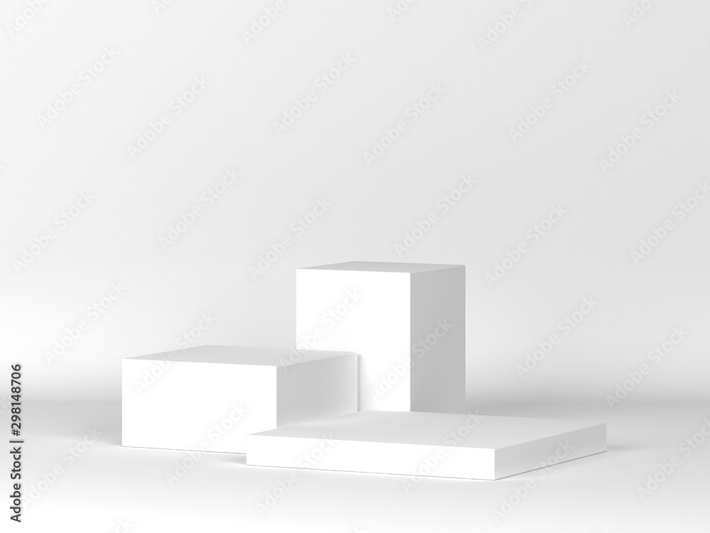 Three podiums standing Three podiums standing