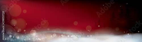 BANNIÈRE AMBIANCE DE NOËL ROUGE