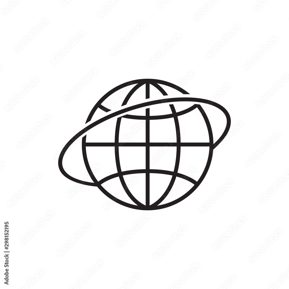 globe icon vector flat design globe icon vector flat design
