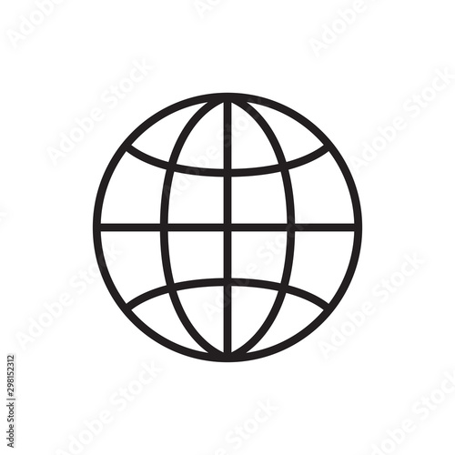 globe icon vector flat design