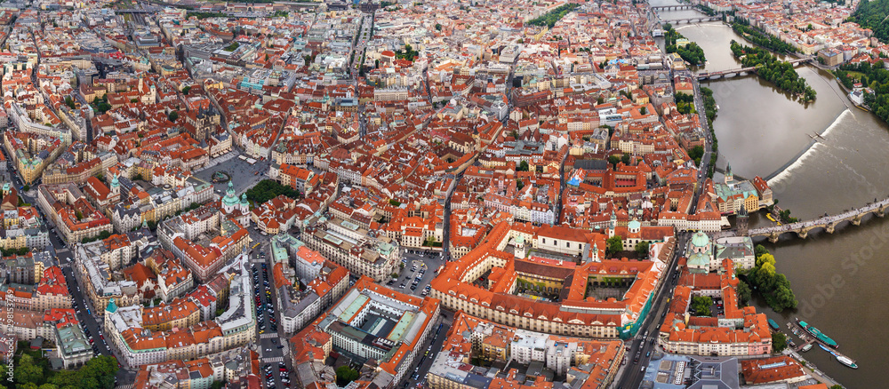 Aerial view of N·m?stÌ Svornosti old town, Czech Republic. Aerial view of N·m?stÌ Svornosti old town, Czech Republic.