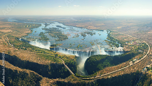 Fotografie Aerial view of Victoria Falls, Zambia, Zimbabwe