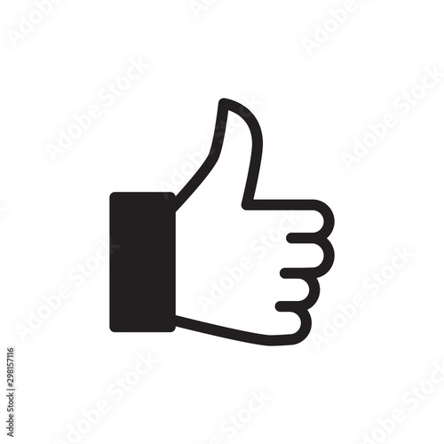 Hand Thumbs Up Icon Vector Illustration