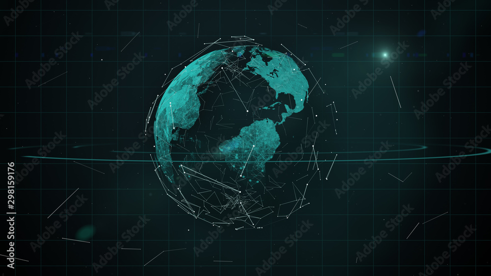 Decoration abstract geometric space background.