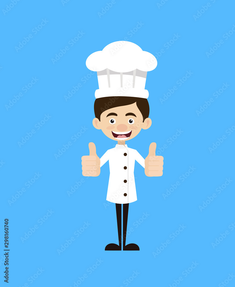 Chef Cartoon - Double Thumbs Up Chef Cartoon - Double Thumbs Up