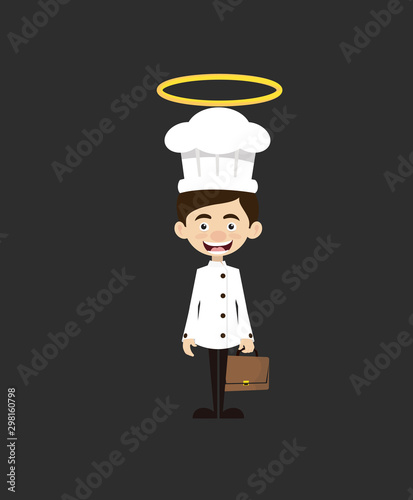 Chef Cartoon - Standing and Smiling