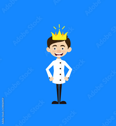 Chef Cartoon - Wearing a Crown