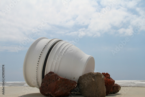Pottery on the beach, Milos Greece