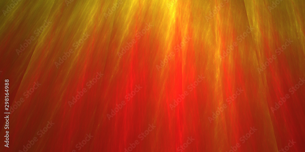 Abstract Design, Digital Illustration - Yellow and Red Gradient, Soft Parallel Lines with Alternating Colors, Minimal Background Graphic Resource, Bands of Color, Beams of colored light.